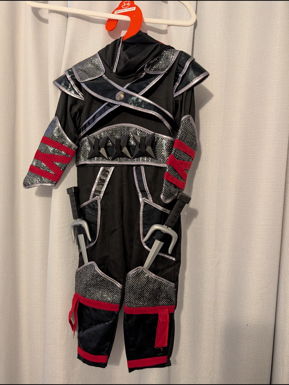 Black and Red Ninja Kids Costume - Teetor 18520 Child 3-4